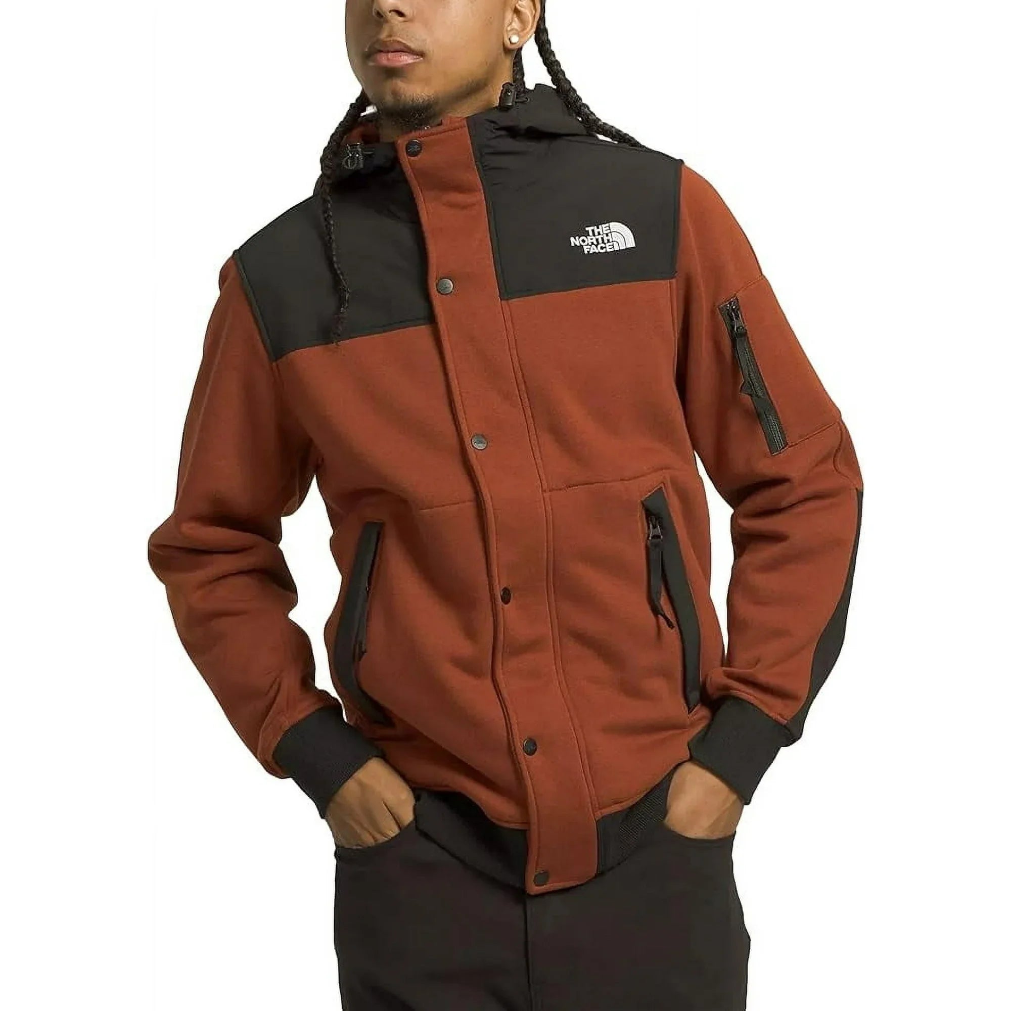 THE NORTH FACE Men's Highrail Fleece Lined Full Zip Hooded Jacket
